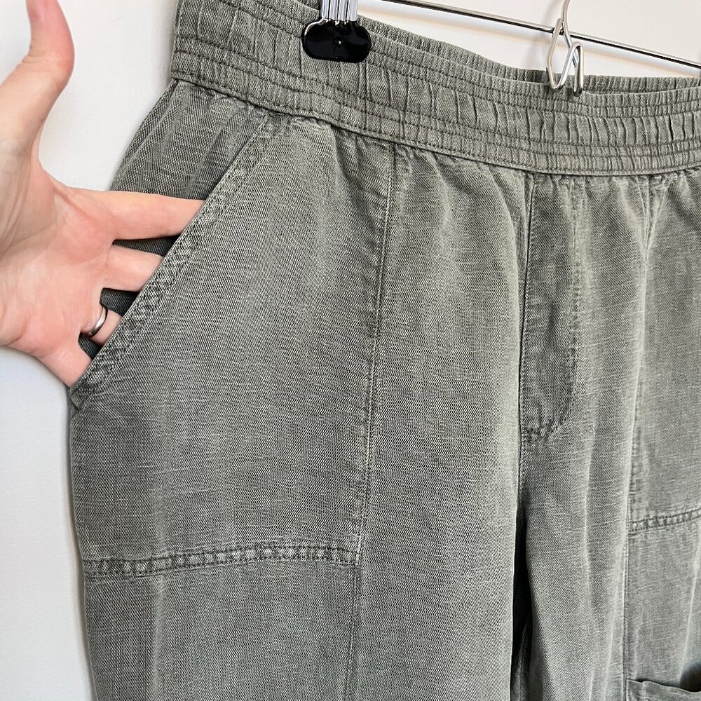 C&C California Sage Green Linen Cargo Jogger XL - Picture 2 of 6